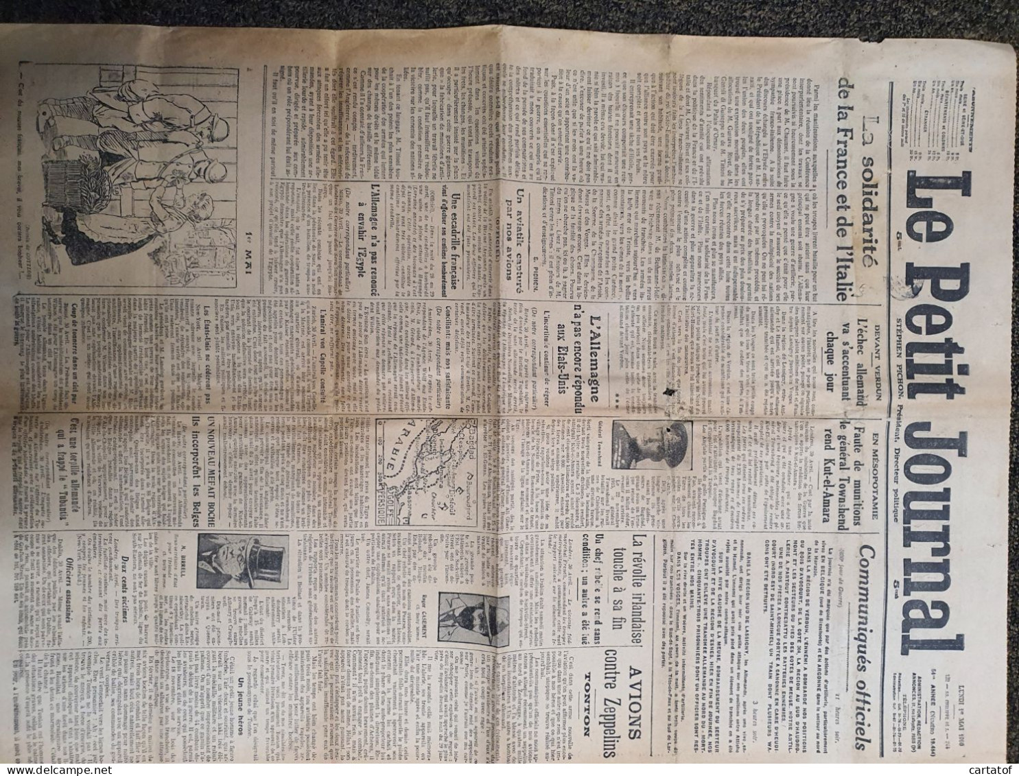 LE PETIT JOURNAL  1 Mai 1916 - Le Petit Journal