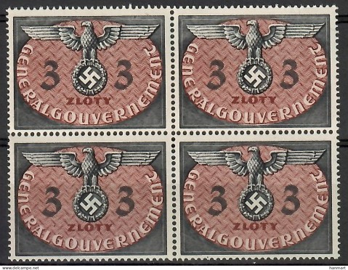 Poland, German Occupation In WWII 1940 Mi Die 14 MNH  (LZE5 GGBdievie14) - Stamps