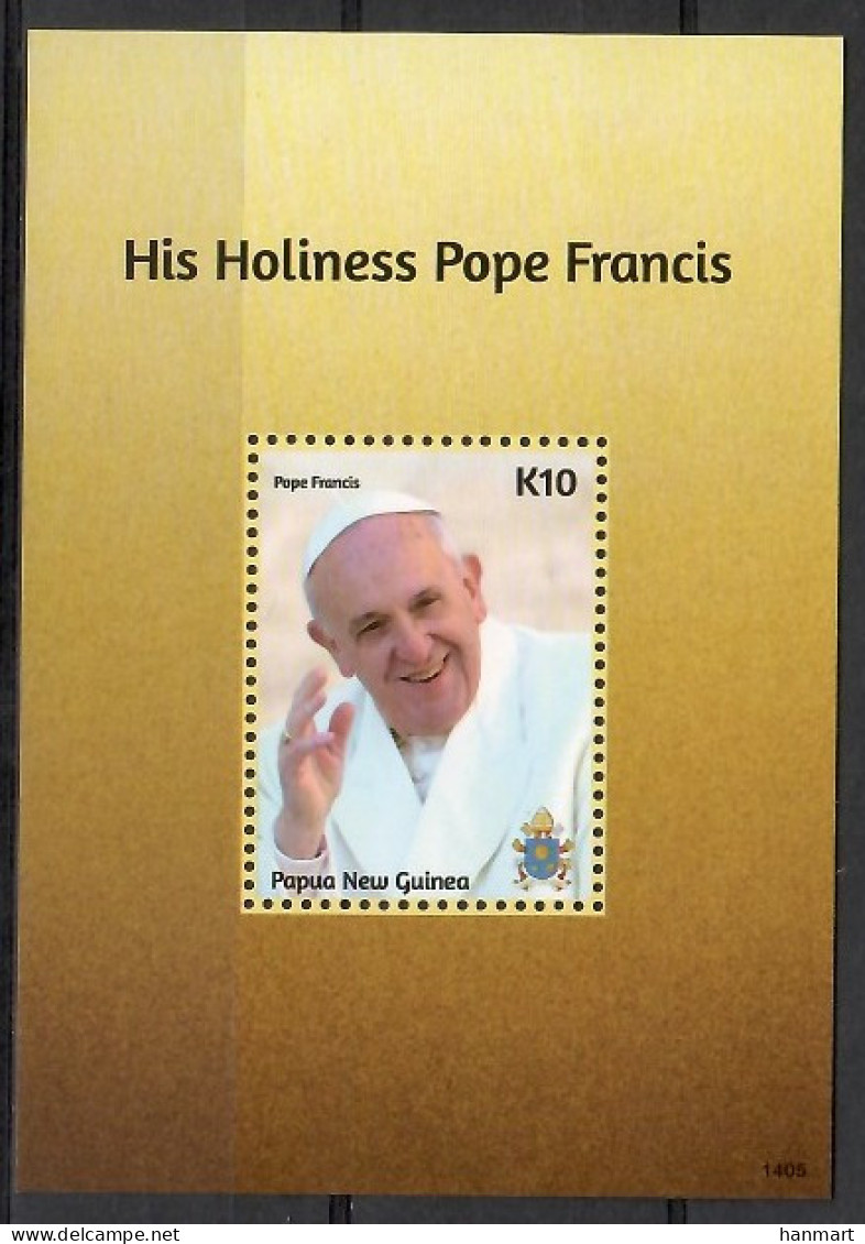 Papua New Guinea 2014 Mi Block 173 MNH  (ZS7 PNGbl173) - Popes