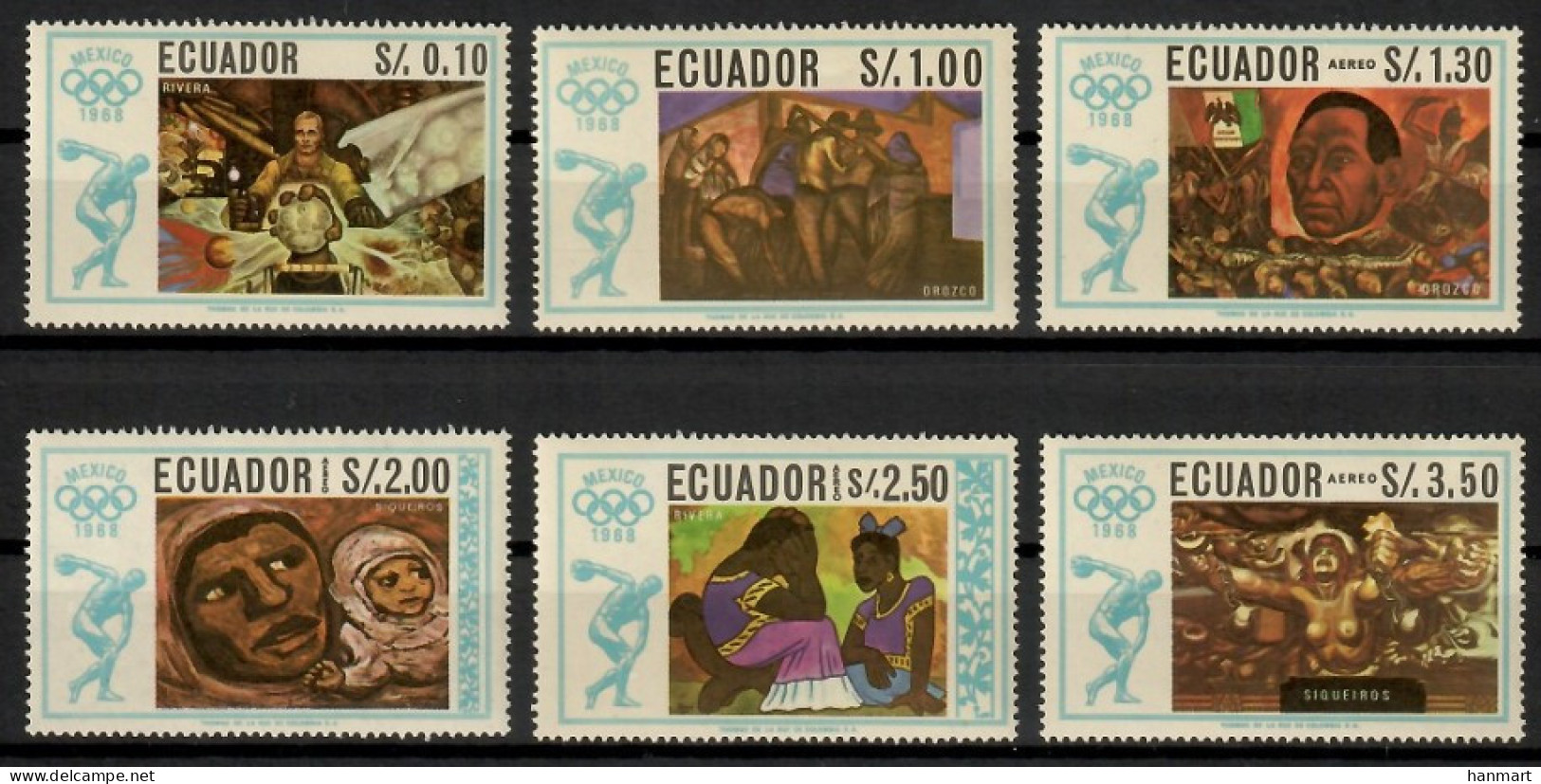 Ecuador 1967 Mi 1313-1318 MNH  (ZS3 ECD1313-1318) - Sonstige & Ohne Zuordnung