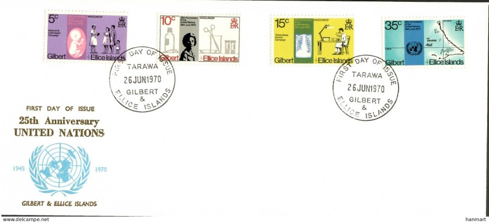 Gilbert And Ellice Islands 1970 Mi 157-160 FDC  (XFDC ZS7 WGE157-160) - Autres & Non Classés