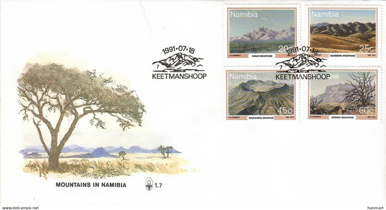 Namibia 1991 Mi 707-710 FDC  (FDC ZS6 NMB707-710) - Other