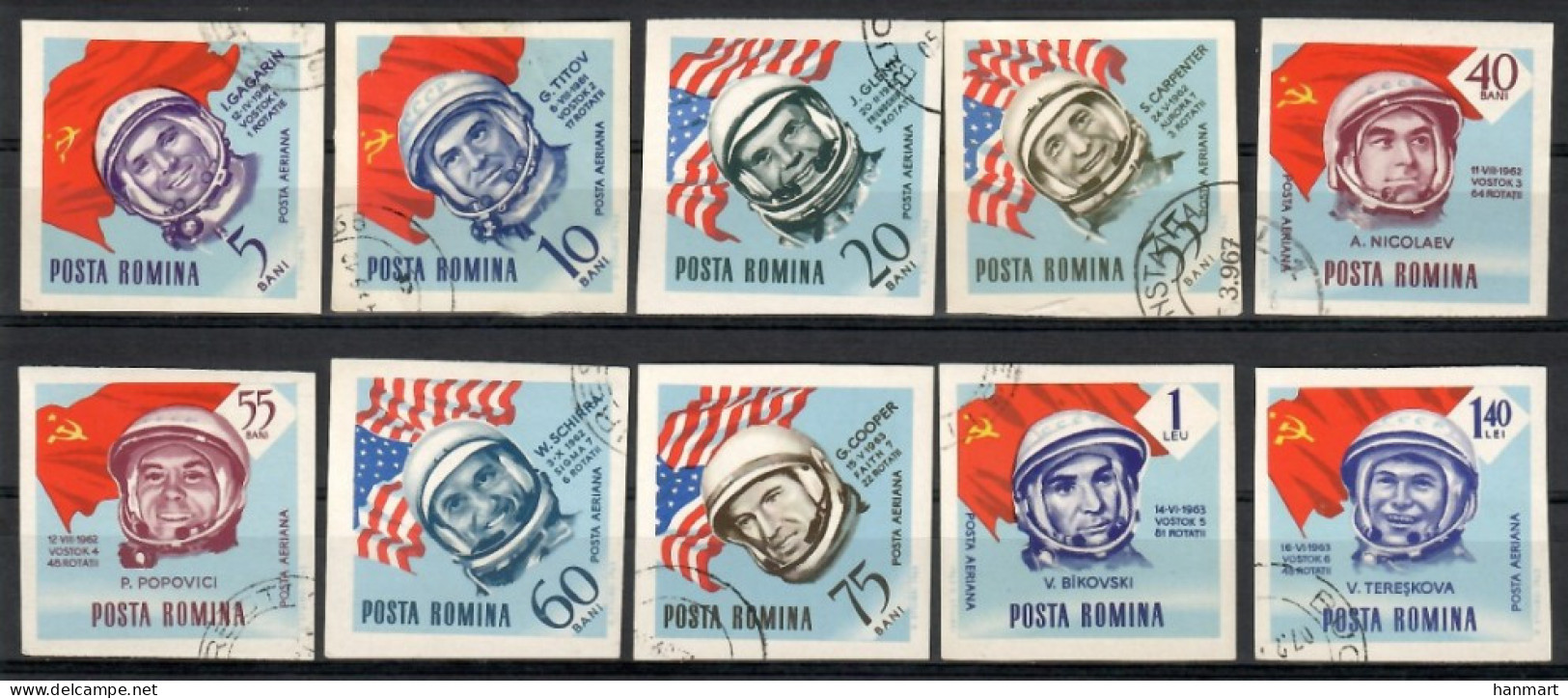 Romania 1964 Mi 2248-2257 Cancelled  (ZE4 RMNabo2248-2257) - Stamps