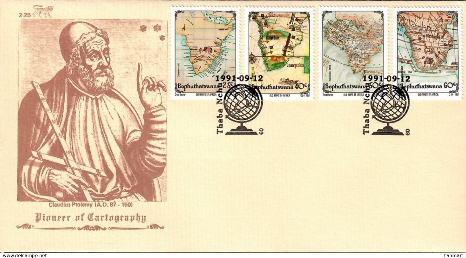 Bophuthatswana 1991 Mi 269-272 FDC  (FDC ZS6 BOP269-272) - Geographie