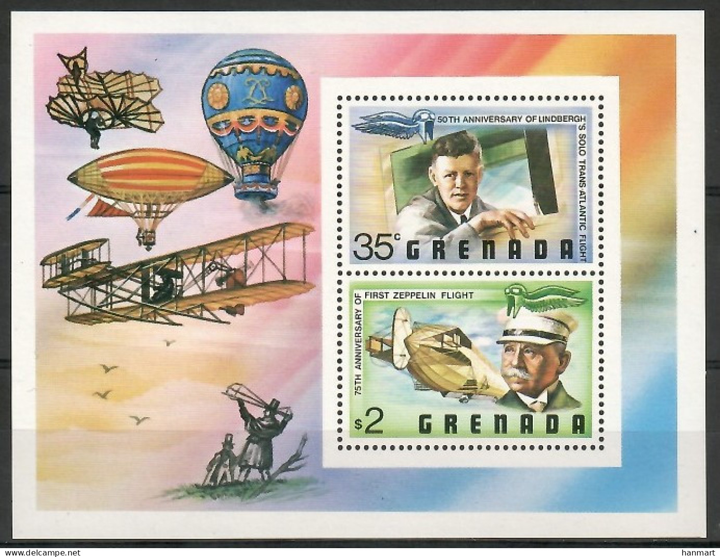 Grenada 1978 Mi Block 69 MNH  (ZS2 GRDbl69) - Luchtballons