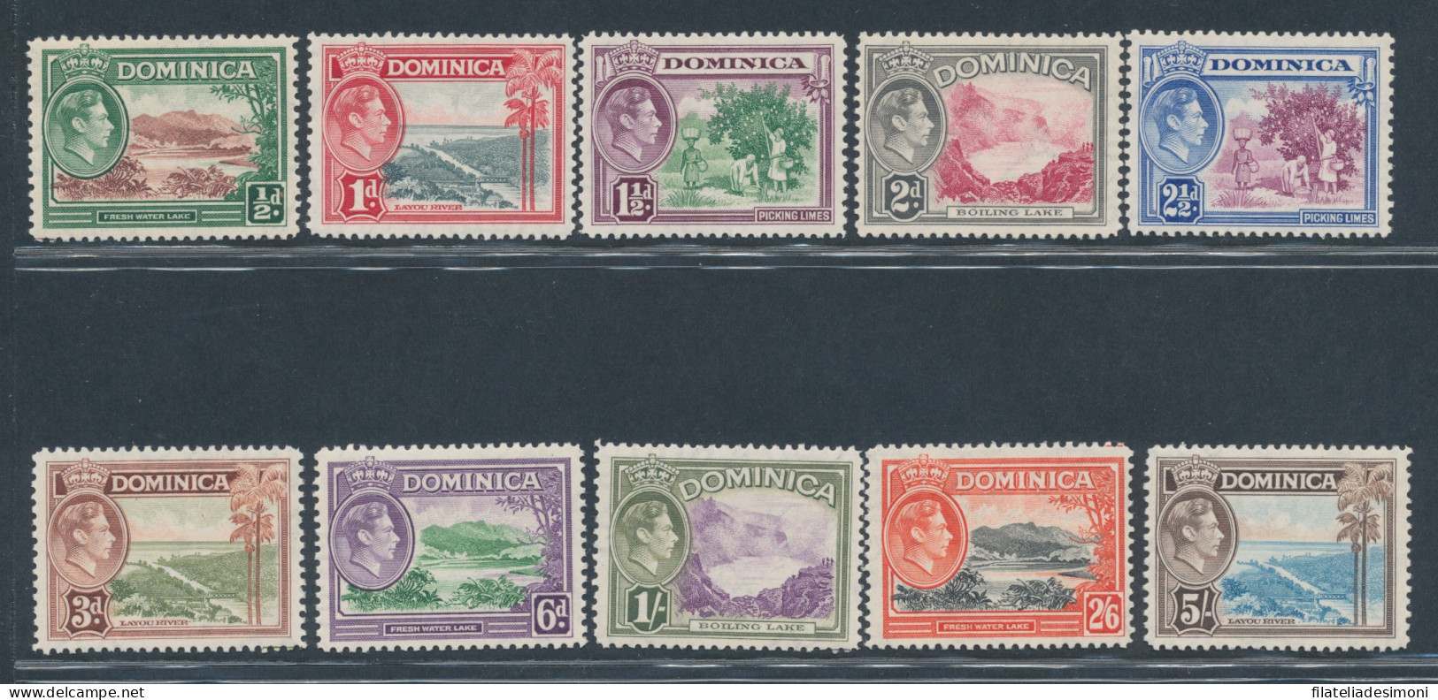 1938/47 Dominica - Stanley Gibbons N. 99/108 - MNH** - Altri & Non Classificati