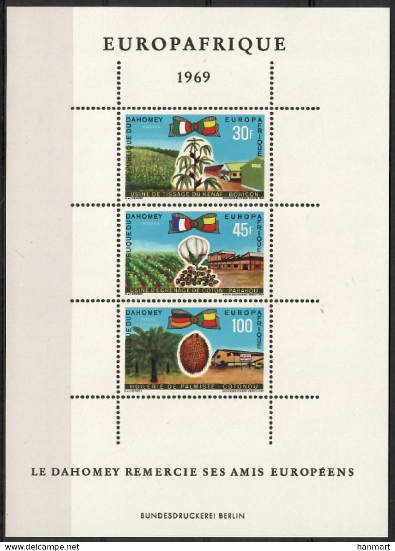 Dahomey 1969 Mi Block 16 MNH  (ZS5 DHYbl16) - Otros & Sin Clasificación