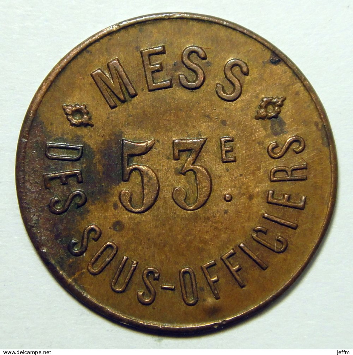 Jeton Militaire - 25 C Mess Des Sous-officiers Du 53ème R.I. (Perpignan) - Monedas / De Necesidad