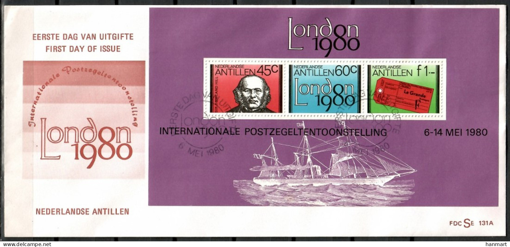 Netherlands Antilles 1980 Mi Block 13 FDC  (XFDC2 DTAbl13) - Other & Unclassified