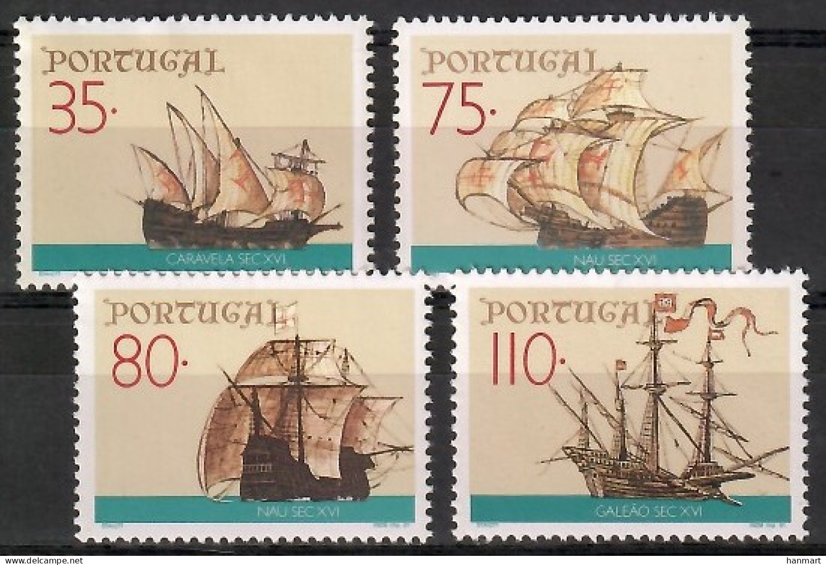 Portugal 1991 Mi 1865-1868 MNH  (ZE1 PRT1865-1868A) - Bateaux