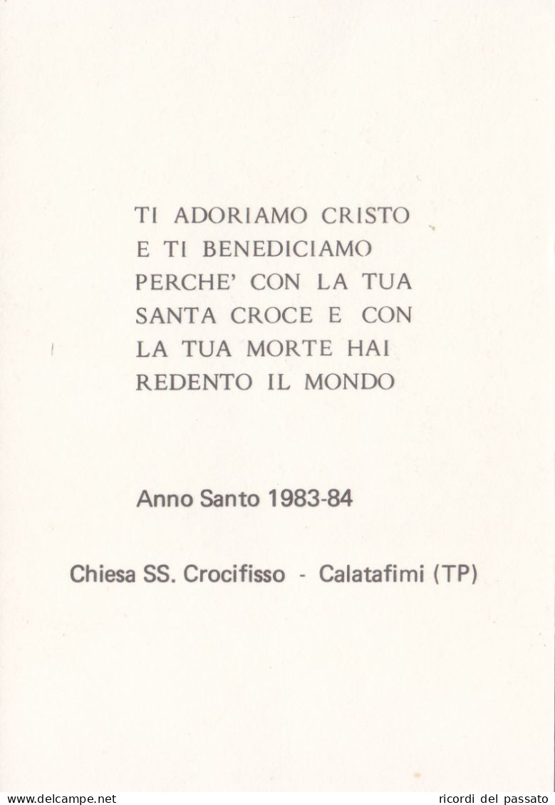 Santino Il Ss. Crocifisso Di Calatafimi - Andachtsbilder