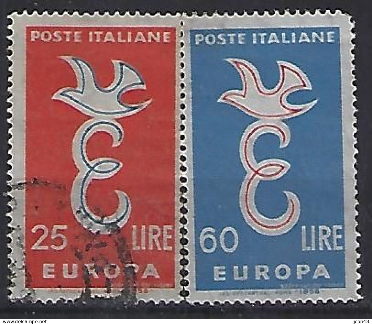 Italy 1958  Europa  (o) Mi.1016-1017 - 1946-60: Usati