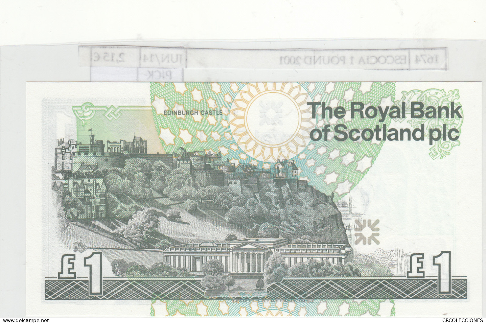 BILLETE ESCOCIA 1 POUND 2001 P-351e.2  - Otros – Europa