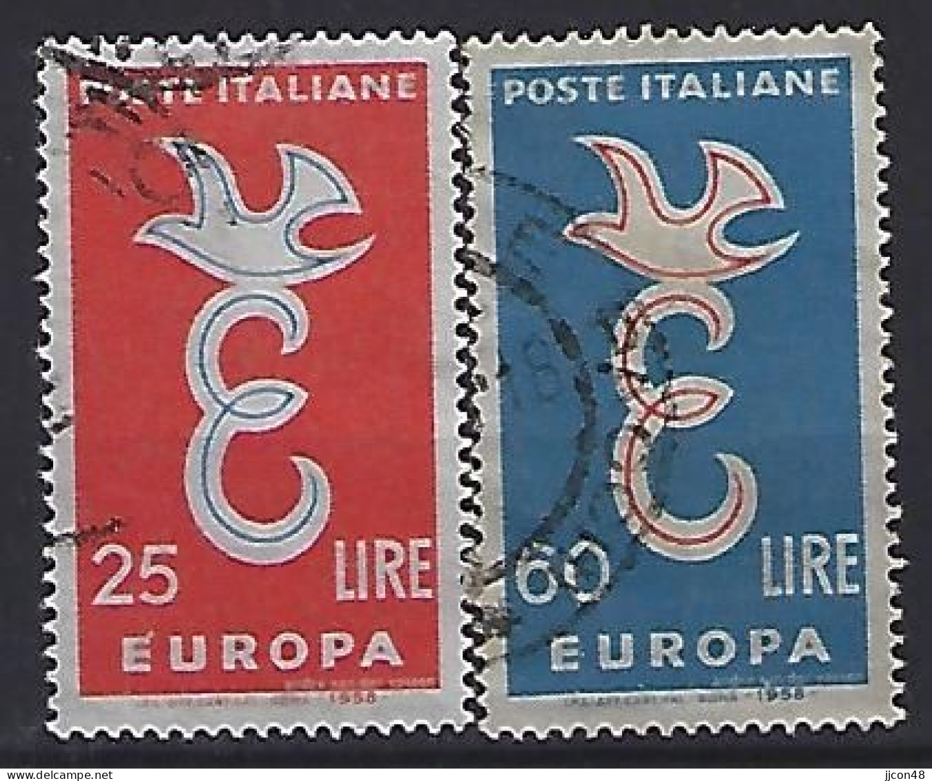 Italy 1958  Europa  (o) Mi.1016-1017 - 1946-60: Oblitérés