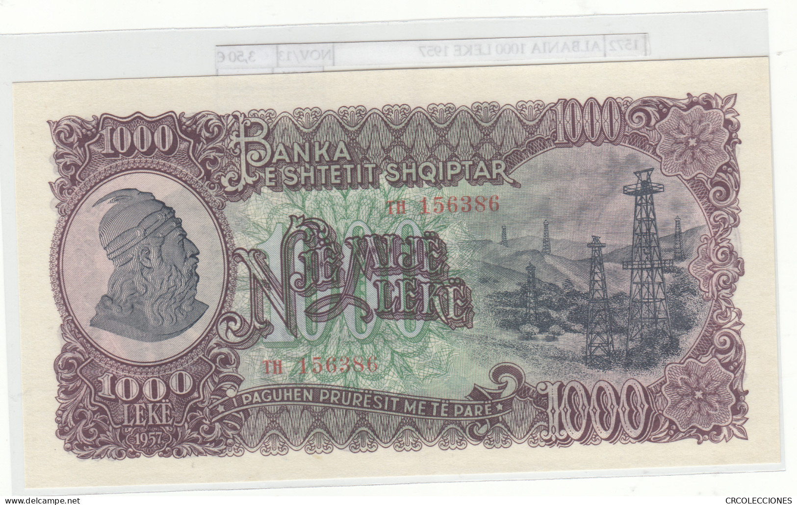 BILLETE ALBANIA 1000 LEKE 1957 P-32a  - Other - Europe