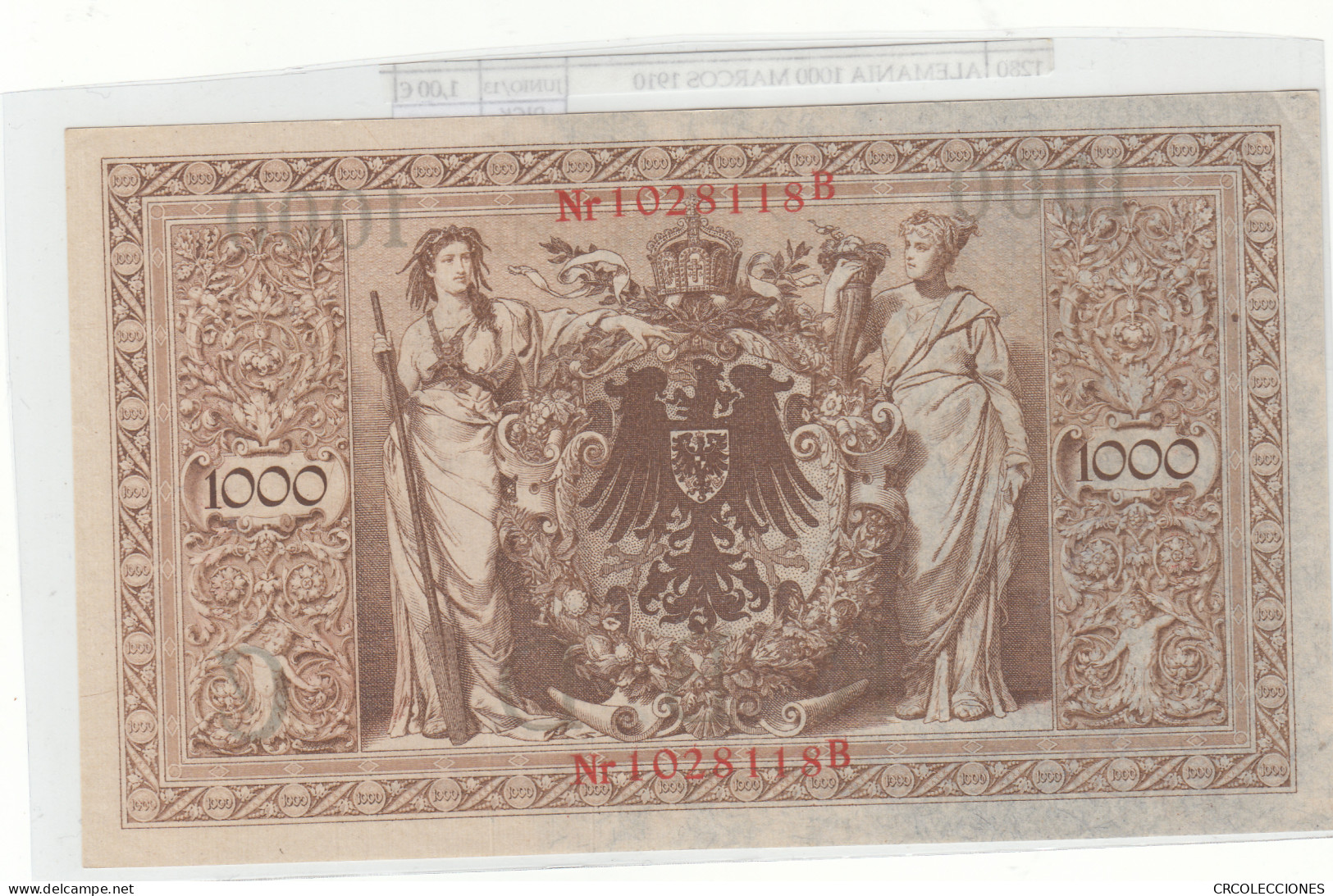 BILLETE ALEMANIA 1.000 MARCOS 1910 P-44b/1  - Autres - Europe