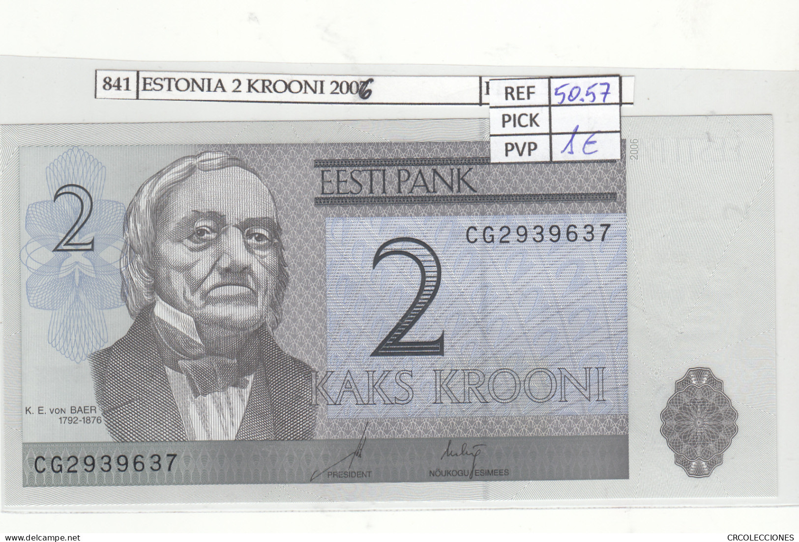 BILLETE ESTONIA 2 KROONI 2006 P-85a - Other - Europe