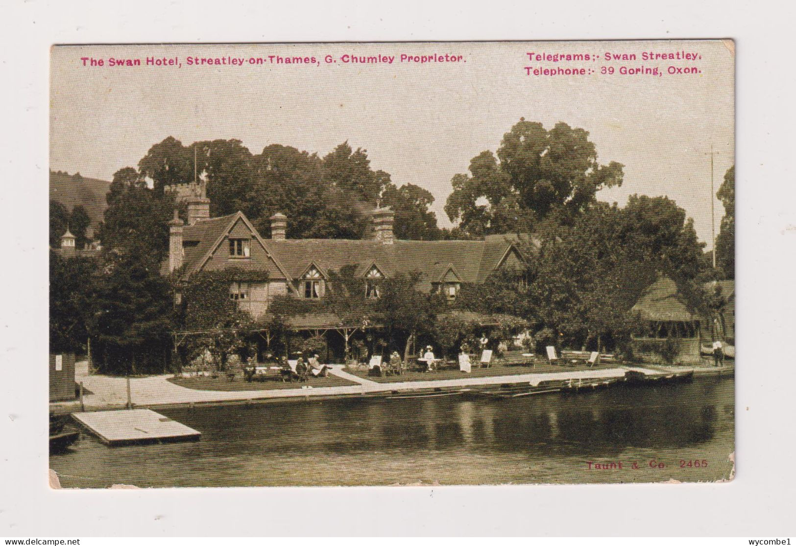 ENGLAND -  Streatley The Swan Used Vintage Postcard - Other & Unclassified