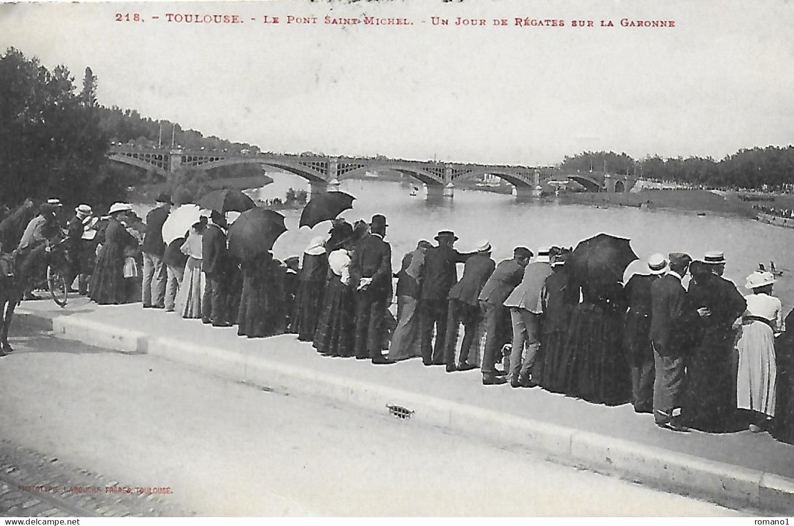 31)   TOULOUSE  -  Le Pont Saint Michel - Un Jour De Régates Sur La Garonne - Toulouse