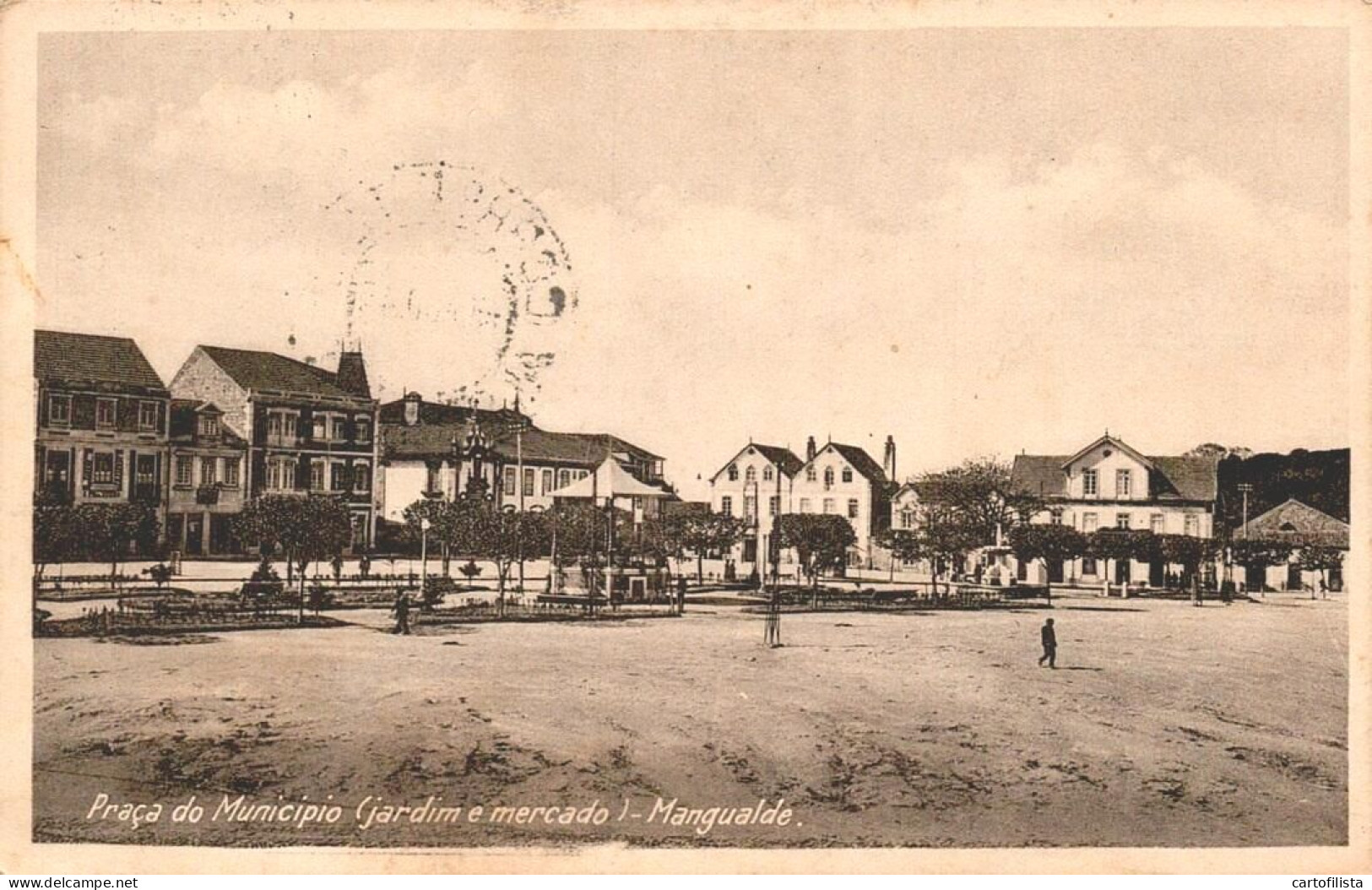 MANGUALDE - Praça Do Município, Jardim E Mercado  ( 2 Scans ) - Viseu