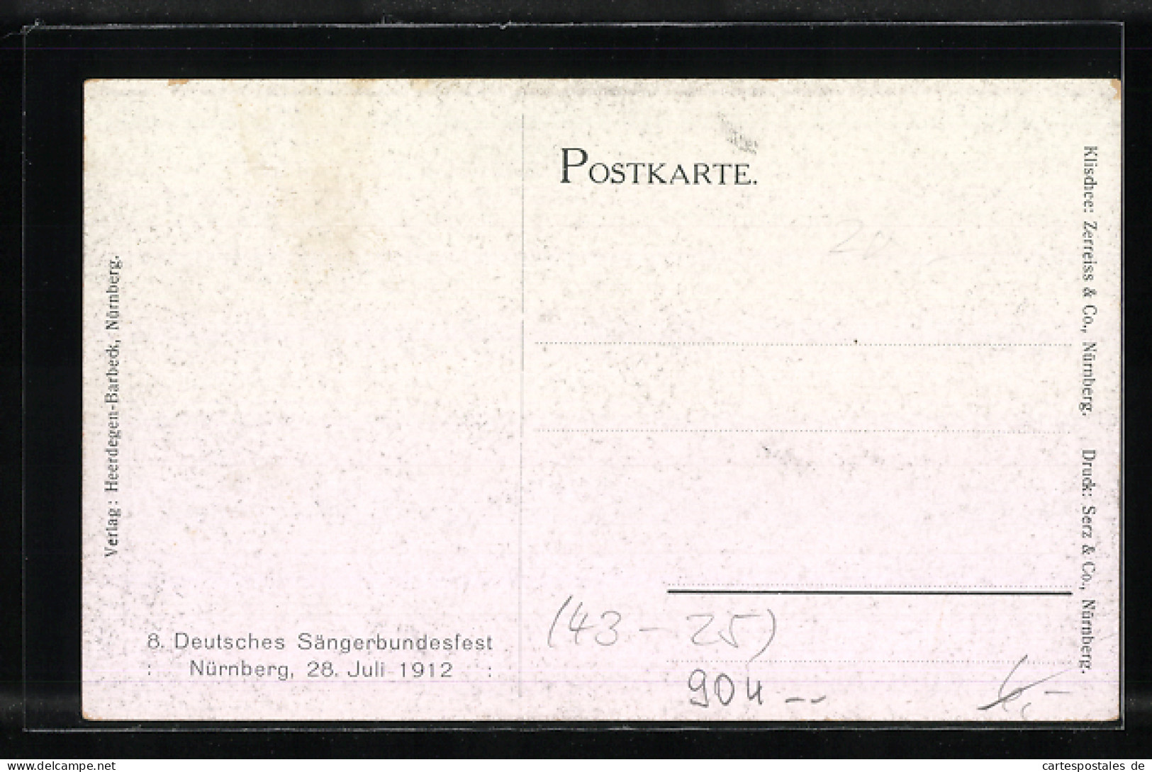 AK Nürnberg, 8. Deutsches Sängerbundesfest 1912, Eröffnungsgruppe  - Autres & Non Classés