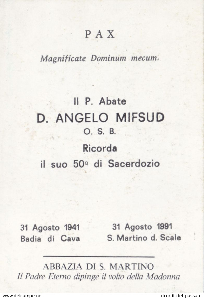 Santino Ricordo 50°di Sacerdozio - 1941 / 1991 - Andachtsbilder