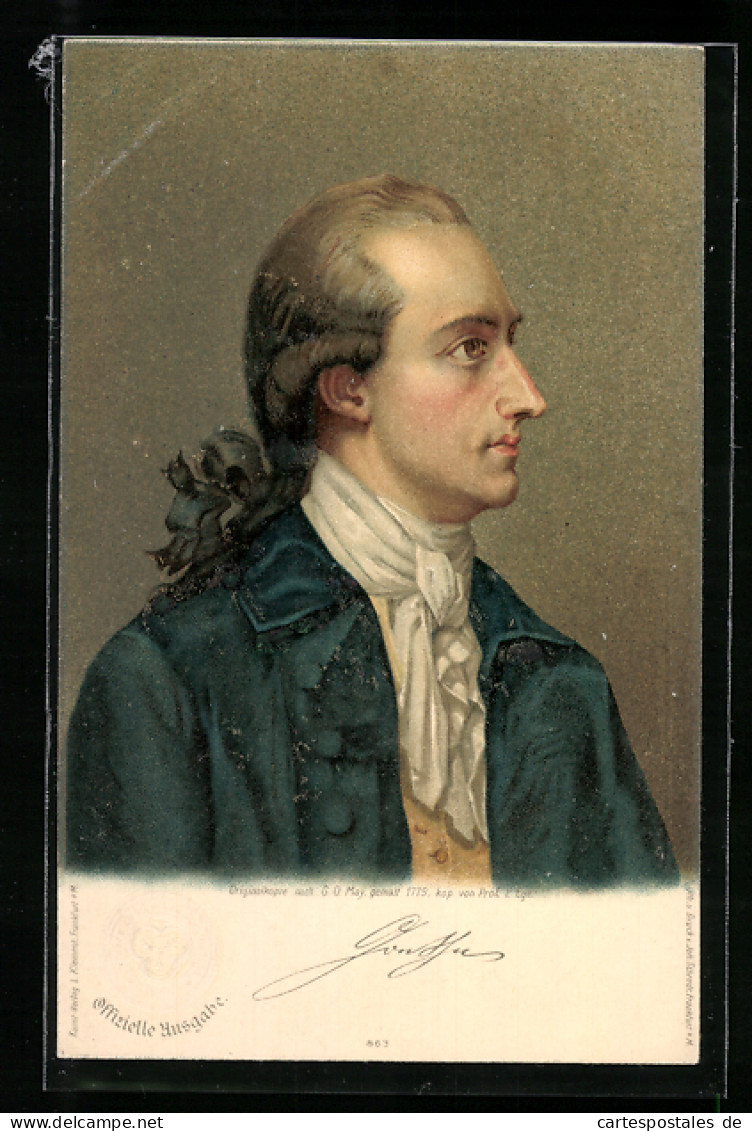 AK Portrait Johann W. Goethe  - Ecrivains