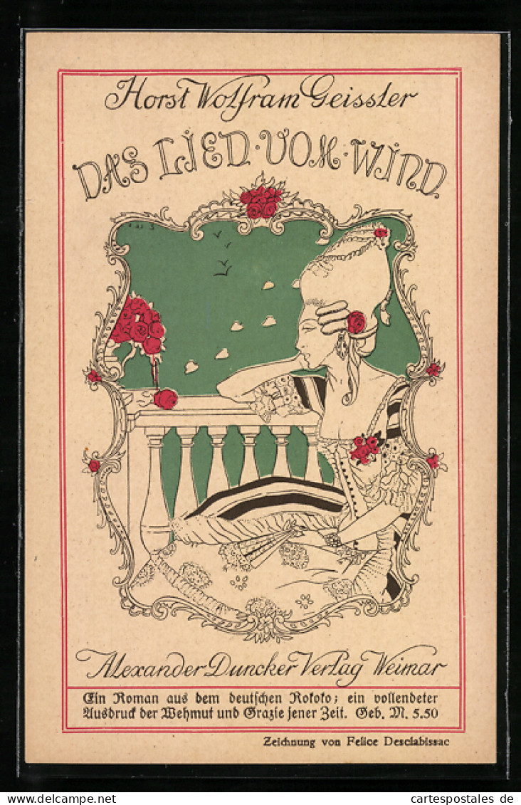 AK Das Lied Vom Wind, Roman Von Horst Wolfram Geissler, Bibliothek  - Bibliothèques