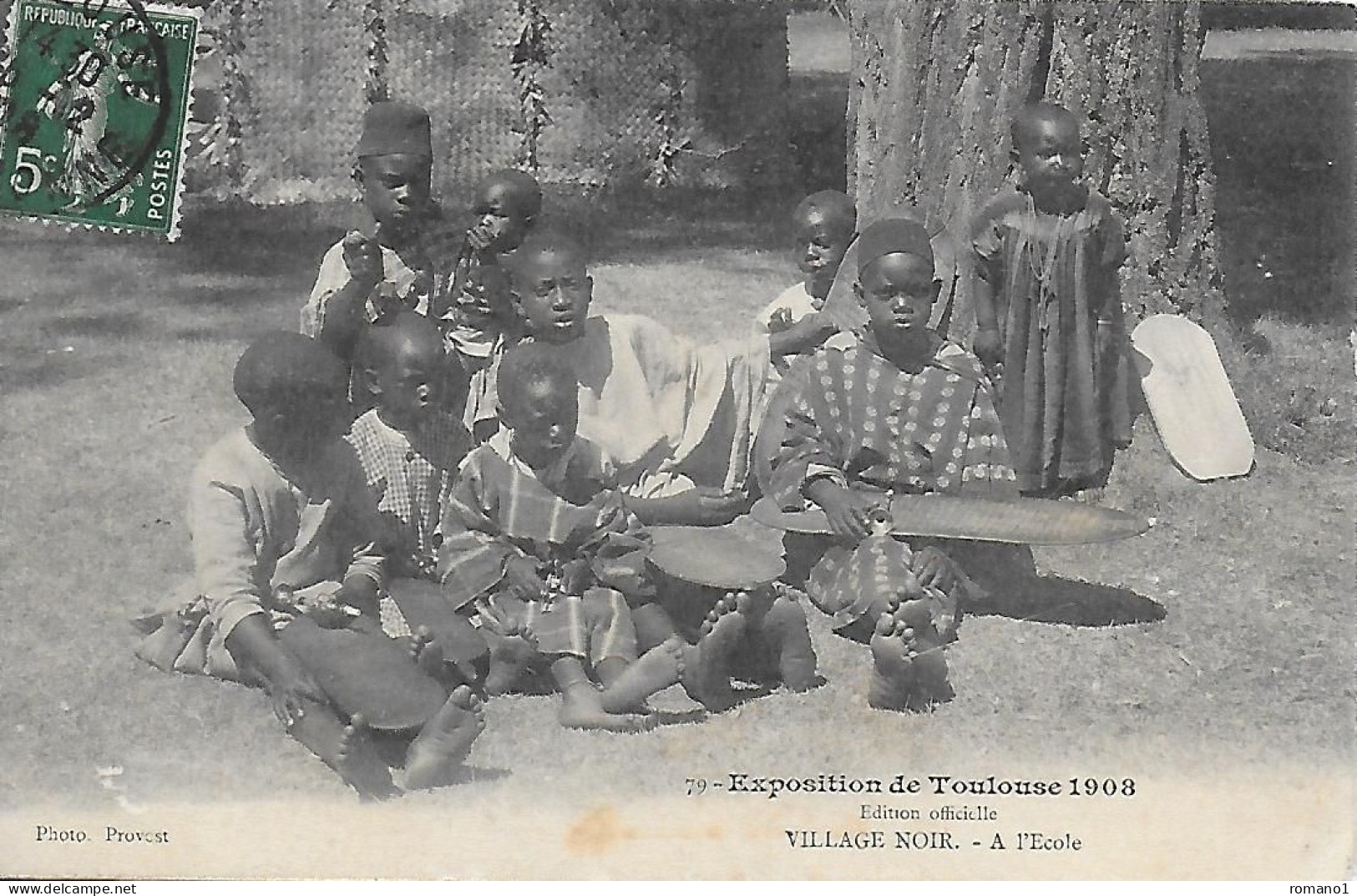 31)   TOULOUSE  -  Exposition De Toulouse 1908 - Village Noir à L' Ecole - Toulouse