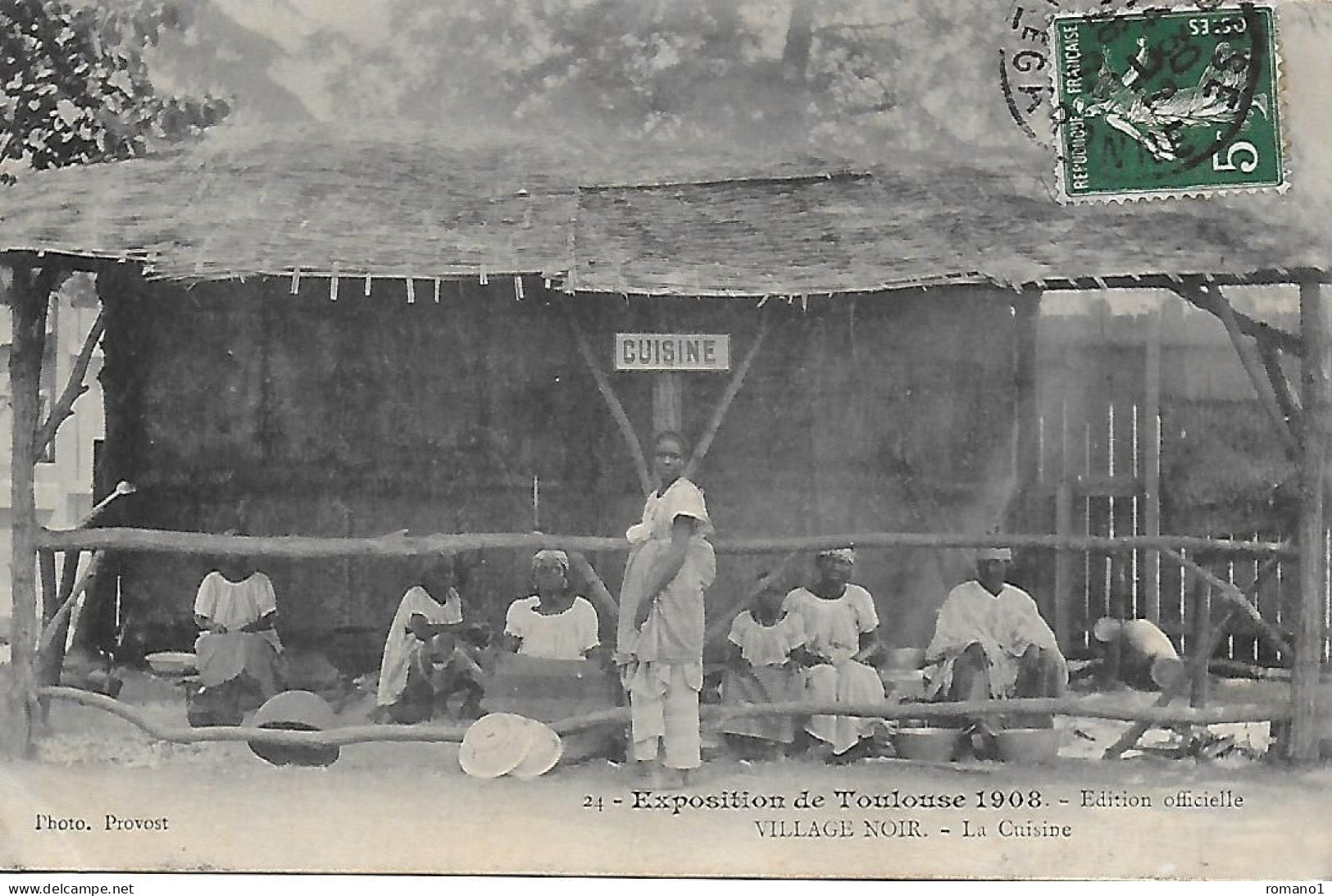 31)   TOULOUSE  -  Exposition De Toulouse 1908 - Village Noir La Cuisine - Toulouse