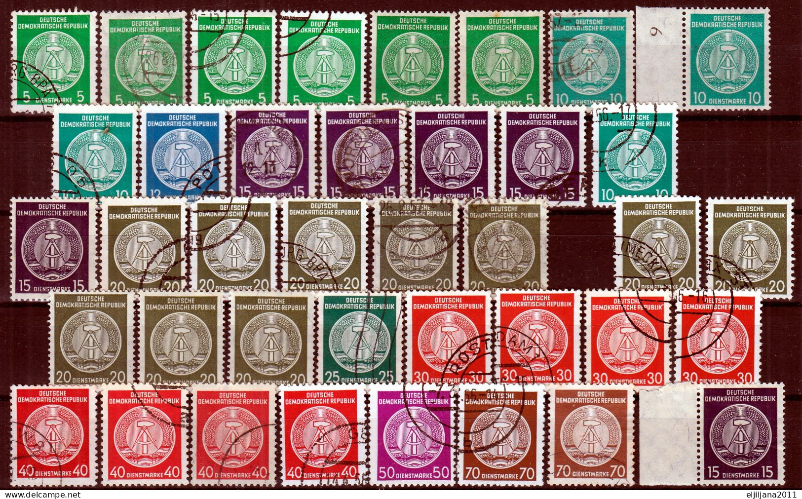 DDR - East Germany 1954 - 1957 ⁕ Official / Dienstmarke ⁕ 39v ( 30v Used + 9v MH ) - Usados