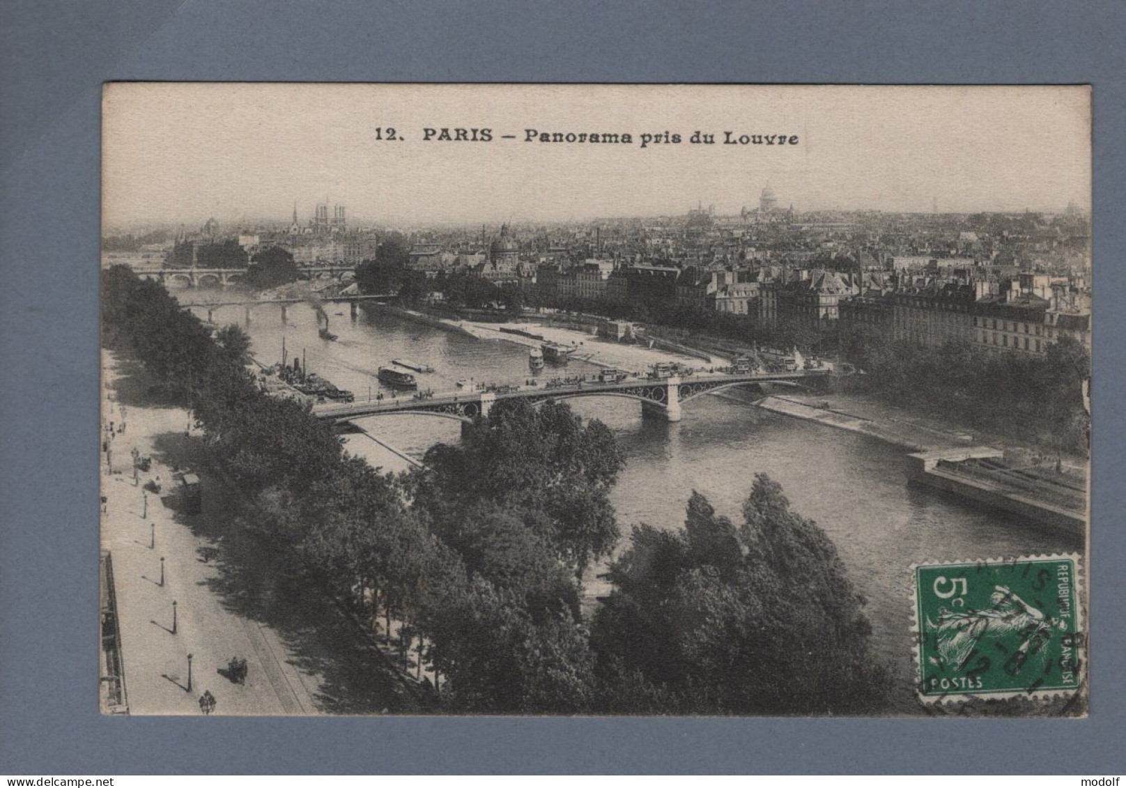 CPA - 75 - Paris - Panorama Pris Du Louvre - Circulée En 1912 - Multi-vues, Vues Panoramiques