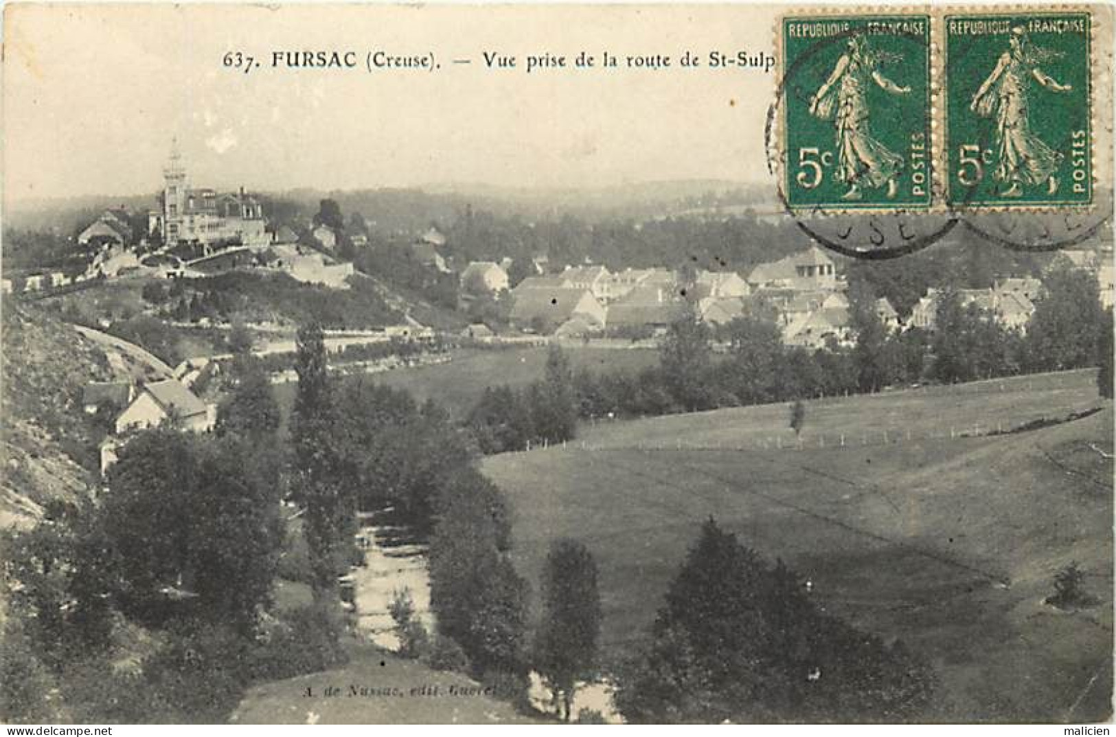 - Creuse -ref-A596- Fursac - Vue Prise De La Route De St Sulpice - - Sonstige & Ohne Zuordnung