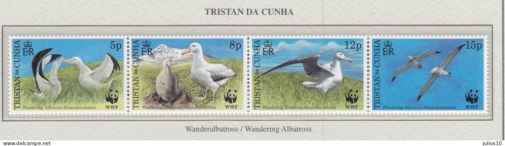 TRISTAN DA CUNHA 1999 WWF Albatross Birds Mi 654-657 MNH(**) Fauna 604 - Otros & Sin Clasificación