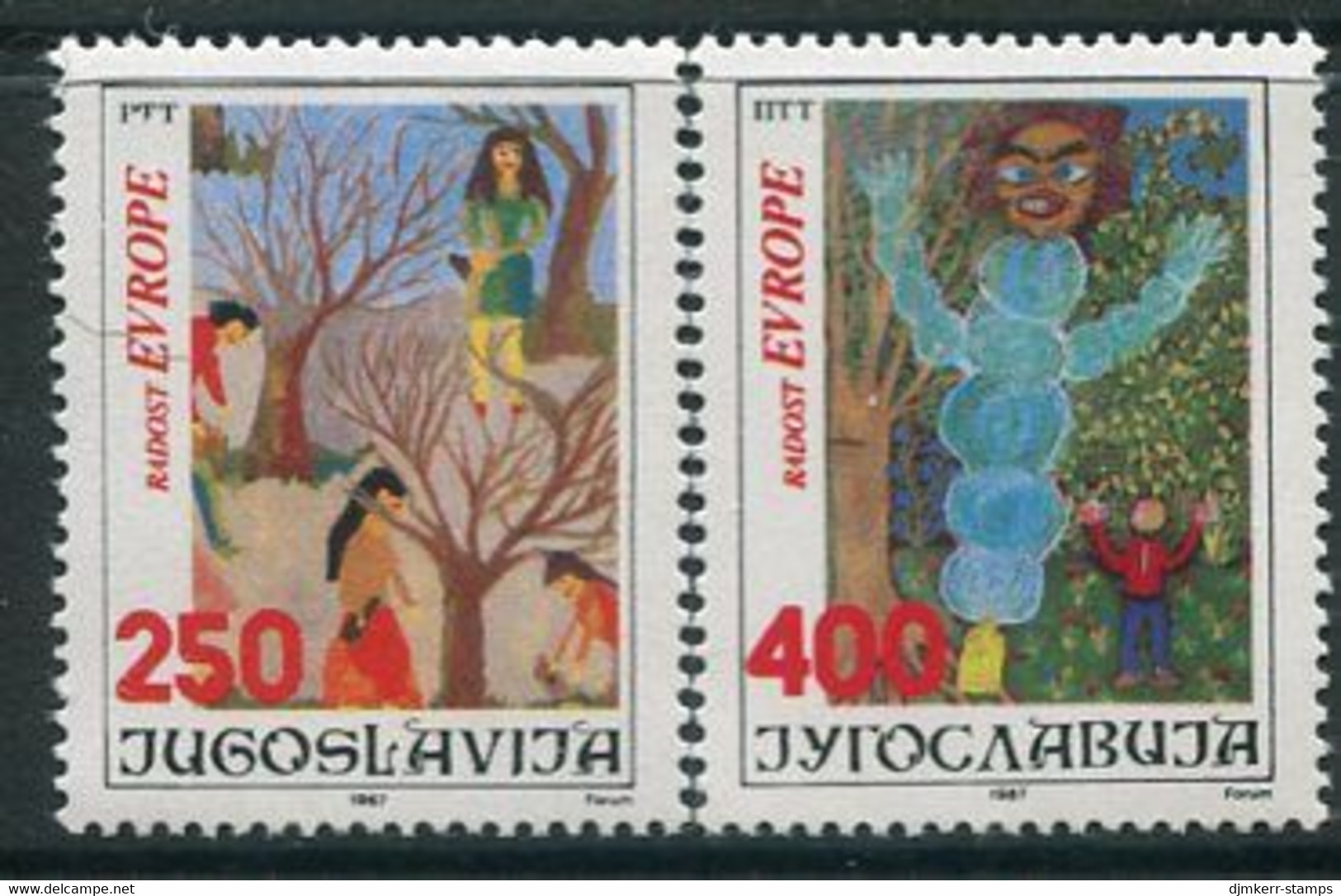 YUGOSLAVIA 1987 Joy Of Europe Children's Meeting. MNH / **.  Michel 2241-42 - Unused Stamps