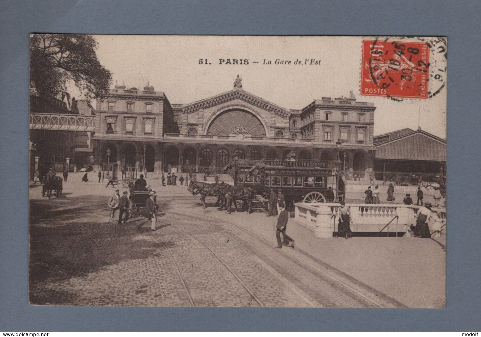 CPA - 75 - Paris - La Gare De L'Est - Animée - Circulée En 1912 - Metro, Stations