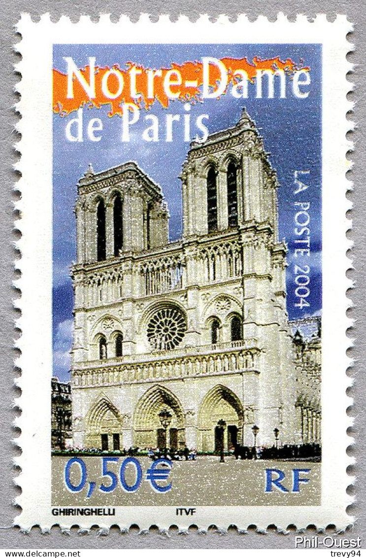 Timbre De 2004 - Portraits De Régions N° 4 - La France à Voir Notre-Dame De Paris - N° 3705 - Ungebraucht