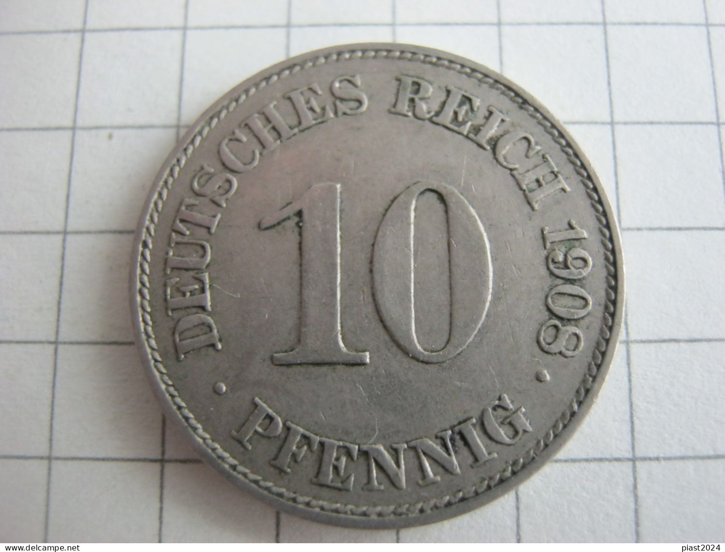 Germany 10 Pfennig 1908 E - 10 Pfennig