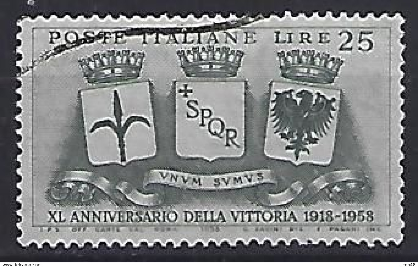 Italy 1958  40 Jahre Sieges Von 1918  (o) Mi.1022 - 1946-60: Oblitérés