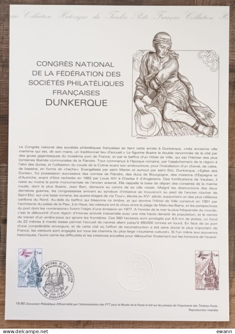COLLECTION HISTORIQUE DU TIMBRE - YT N°2088 - Sociétés Philatéliques, Dunkerque - 1980 - 1980-1989