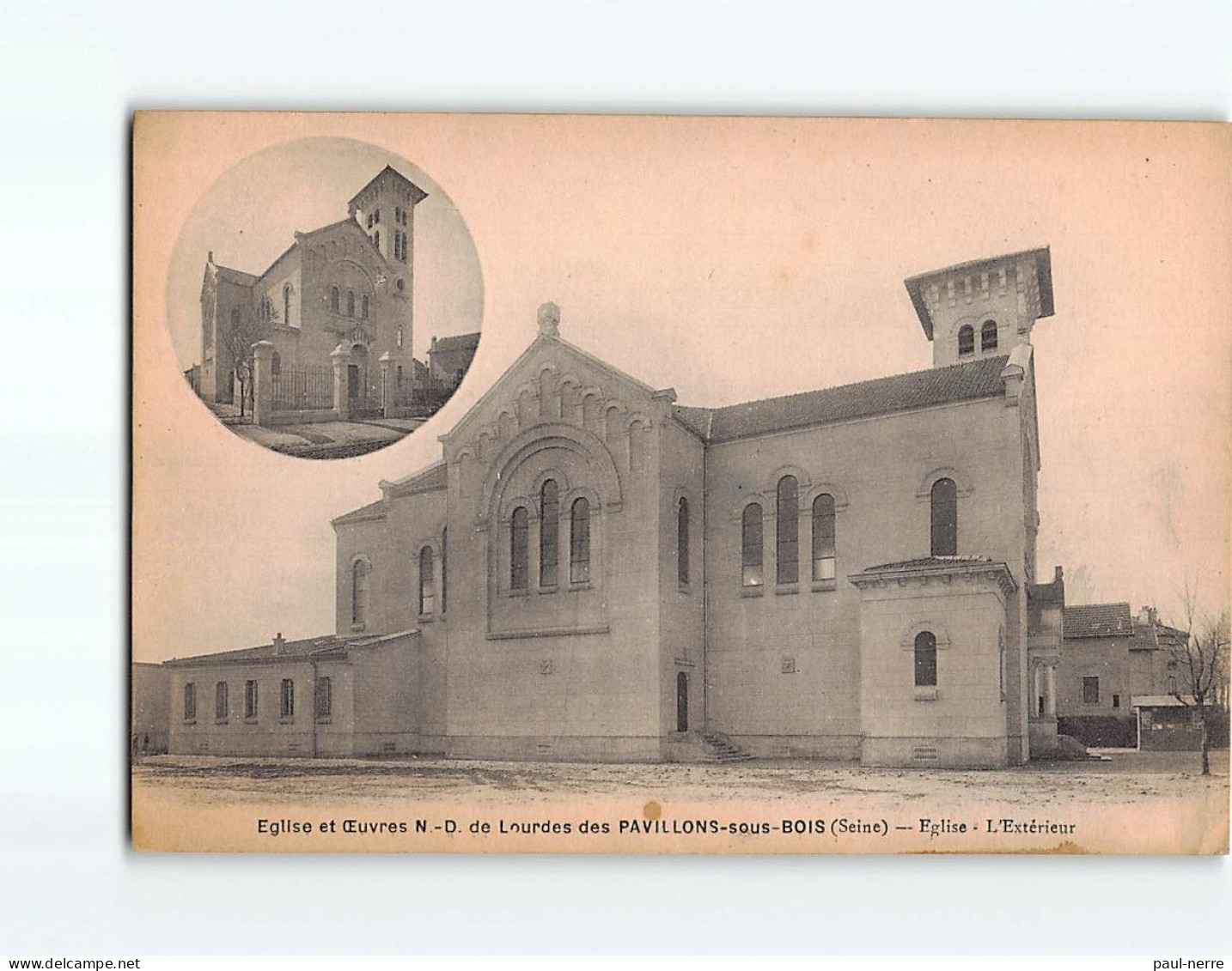 LES PAVILLONS SOUS BOIS : Eglise Et Œuvre De Notre-Dame De Lourdes, L'Extérieur De L'Eglise - état - Les Pavillons Sous Bois