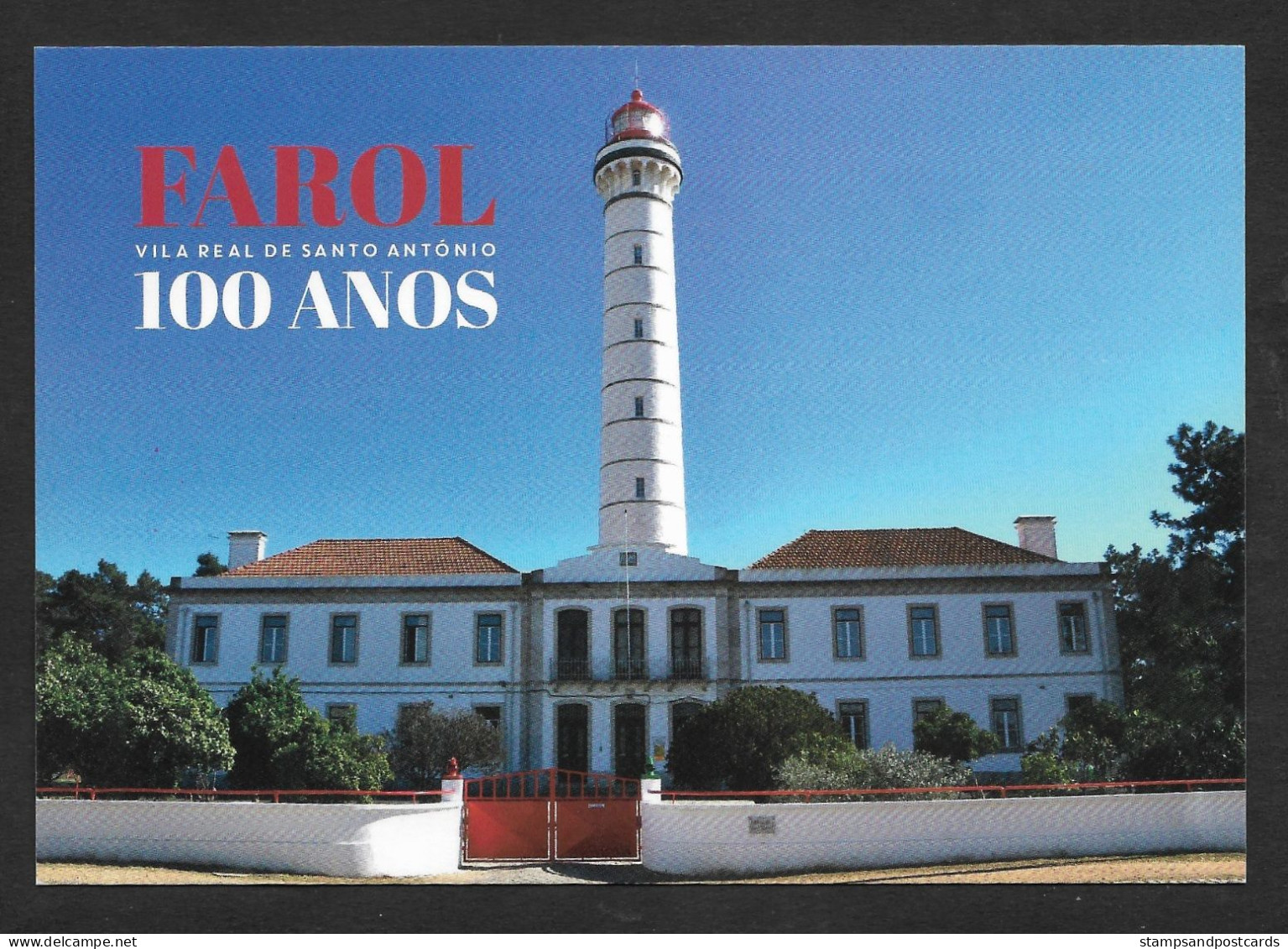 Portugal Entier Postal 2023 Phare Vila Real De Santo António Algarve 100 Ans Cachet Pmk Stationery Lighthouse - Lighthouses