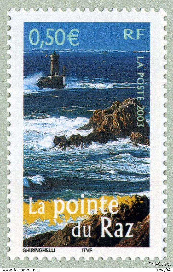 Timbre De 2003 Portraits De Régions N° 2 - La France à Voir La Pointe Du Raz - N° 3601 Neuf - Unused Stamps