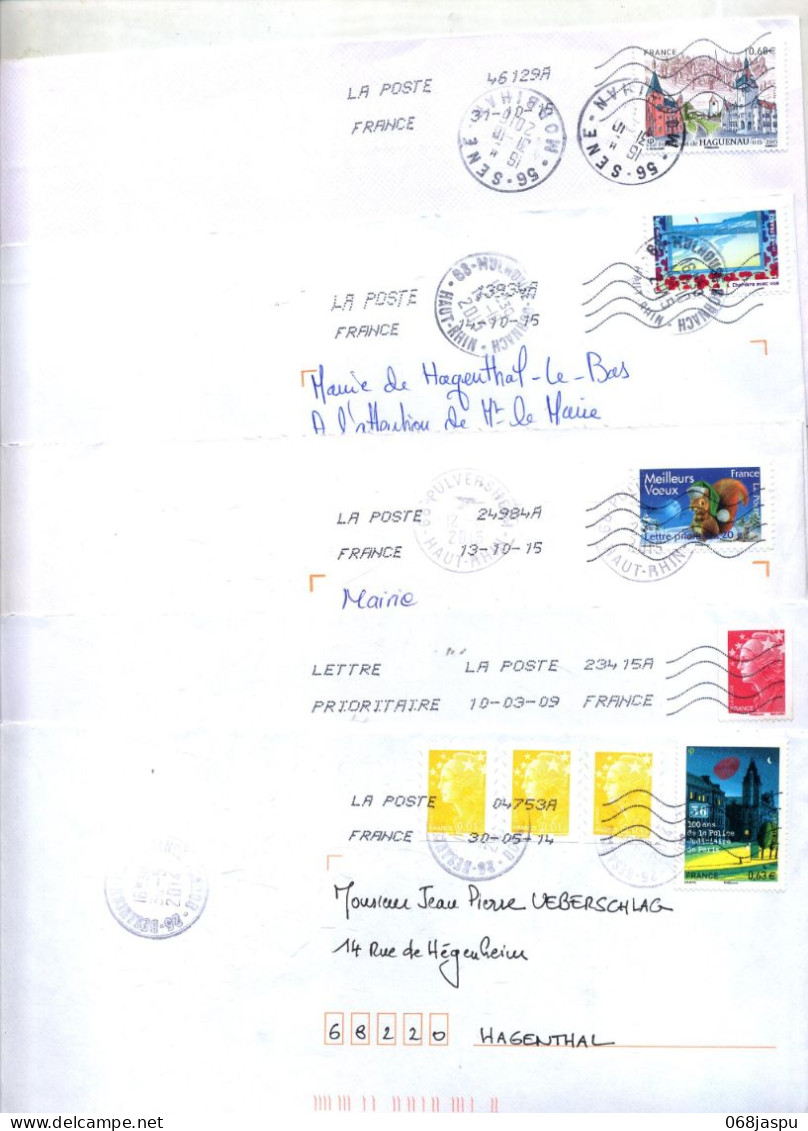 Lot OO De 122 Lettre 1 Pap Flamme Chiffree Acec Sans Index + Tournee Facteur Erreur Impression Etc  à Voir - Maschinenstempel (Werbestempel)