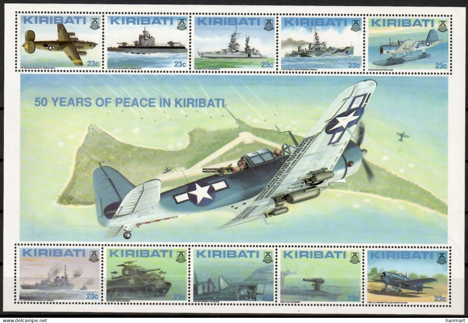 Kiribati 1993 Mi Block 20 MNH  (ZS7 KRBbl20) - Militaria