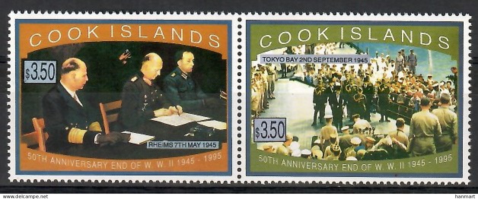 Cook Islands 1995 Mi 1439-1440 MNH  (ZS7 CKIpar1439-1440) - Militaria