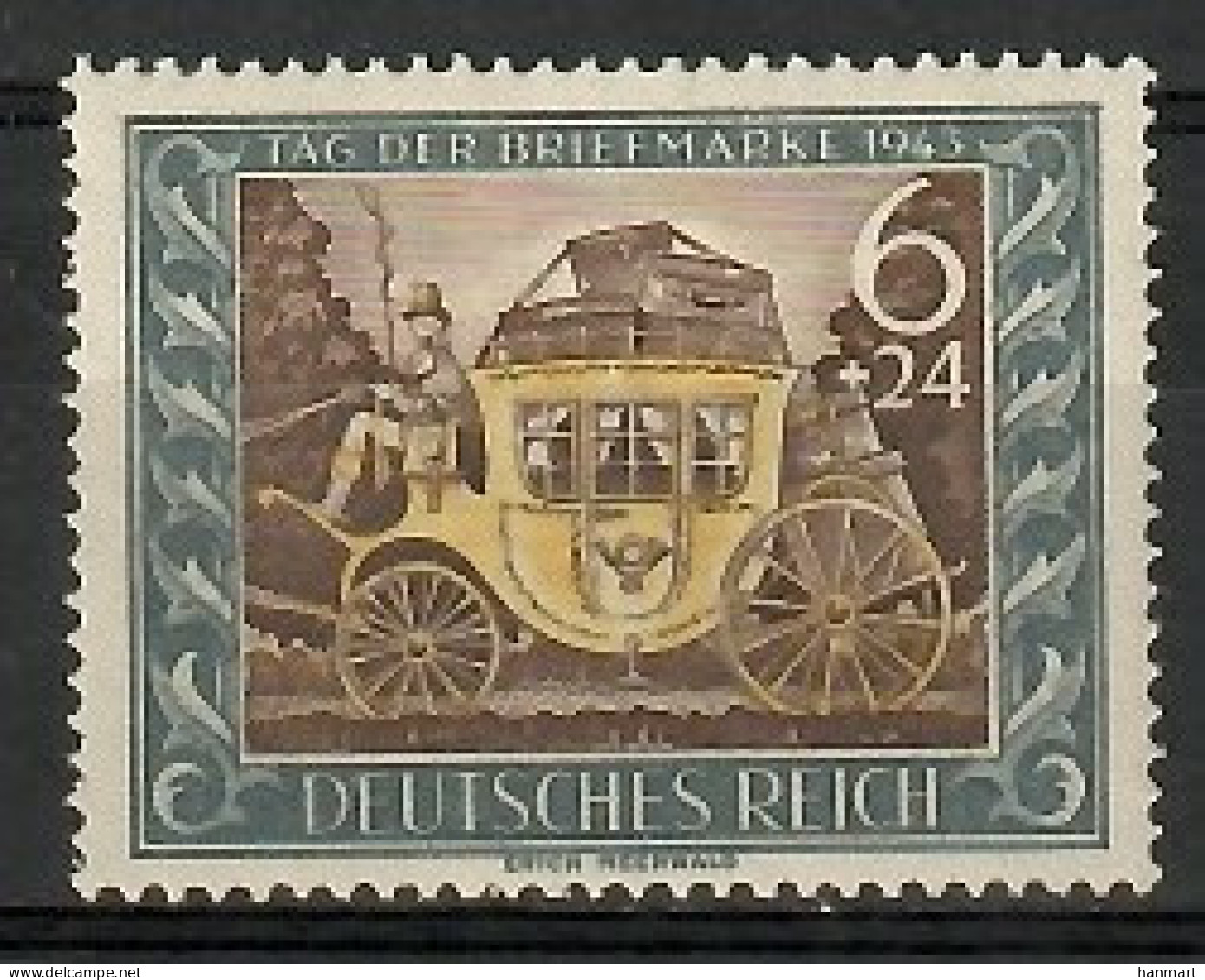 German Realm 1943 Mi 828 MNH  (ZE5 REI828) - Tag Der Briefmarke
