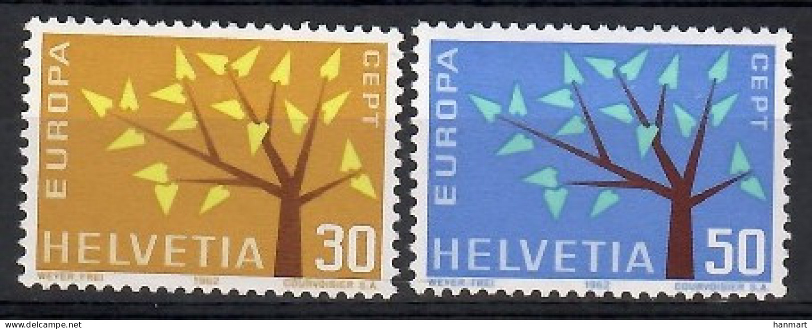 Switzerland 1962 Mi 756-757 MNH  (ZE1 SWT756-757) - Otros & Sin Clasificación