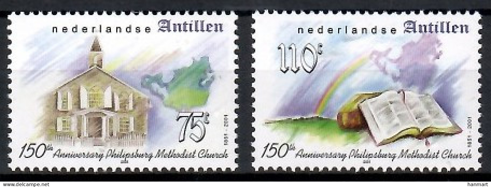 Netherlands Antilles 2001 Mi 1121-1122 MNH  (ZS2 DTA1121-1122) - Christianity