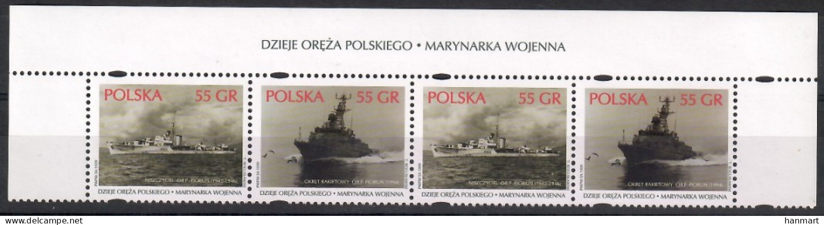 Poland 1999 Mi 3742-3743 Fi 3594-3595 MNH  (ZE4 PLDmarvie3742-3743) - Bateaux